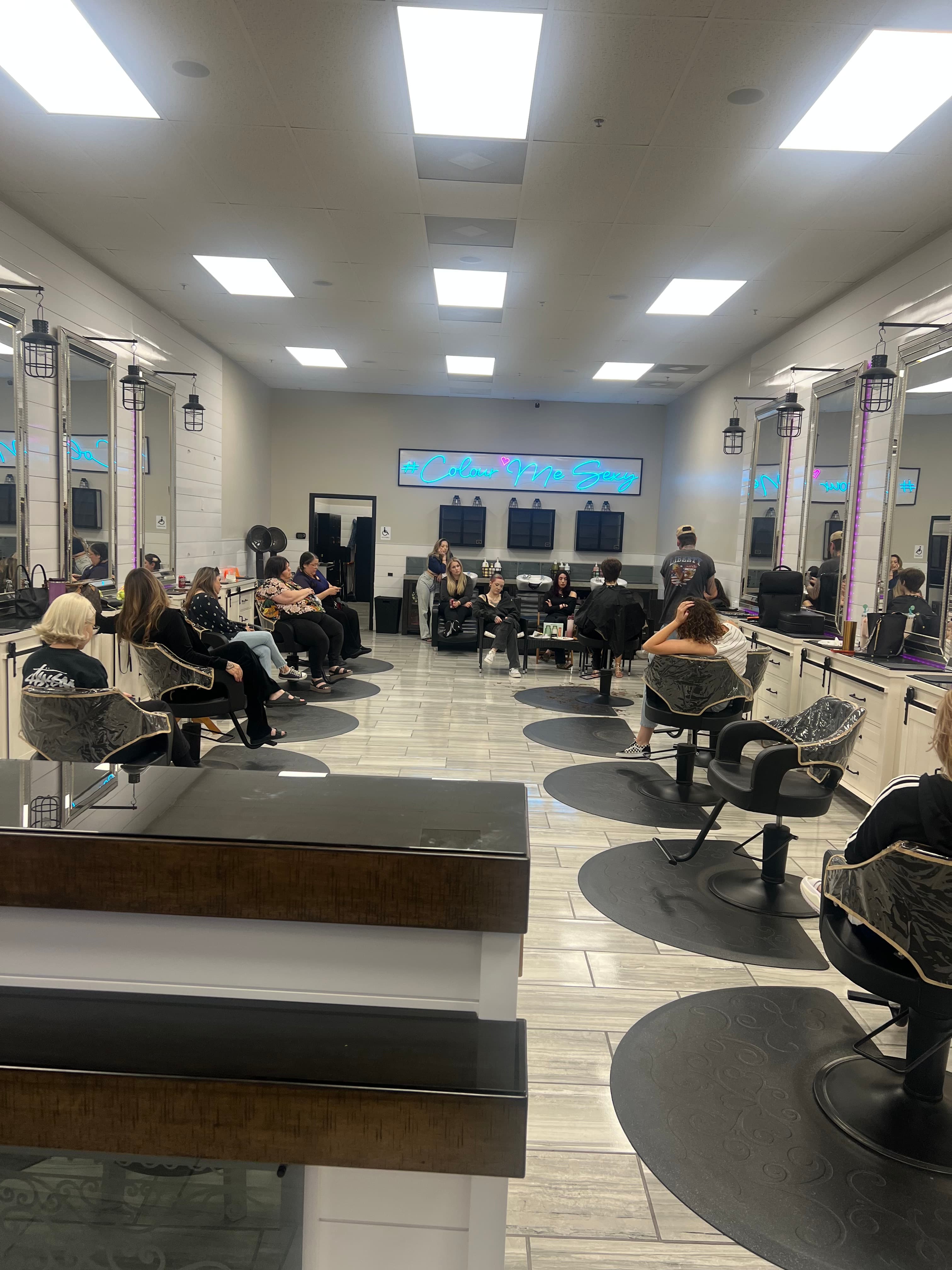 Menifee salon in action with stylists